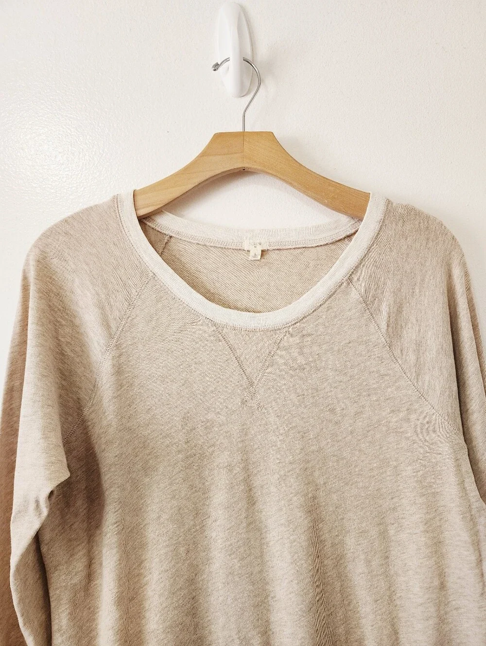 J. Crew Beige Cream Lightweight Pullover Sweater Size L